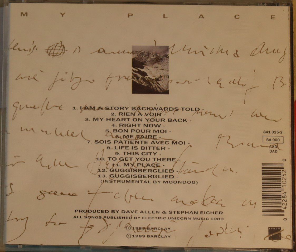CDs: Stephan Eicher – My Place – Gebraucht aus Luzern von CONTENTI 2
