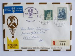 1972 Hochalpen Ballonflug - gestempelt: BIASCA