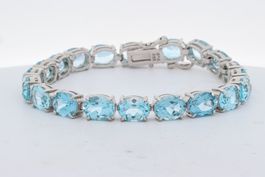 Armband 925 Silber mit blauen Steinen //i635