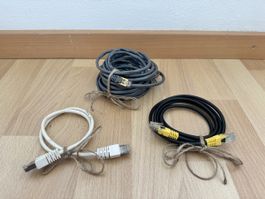 3x LAN / Ethernet Netzwerkkabel RJ45 – 0,5 m / 1,5 m / 5 m