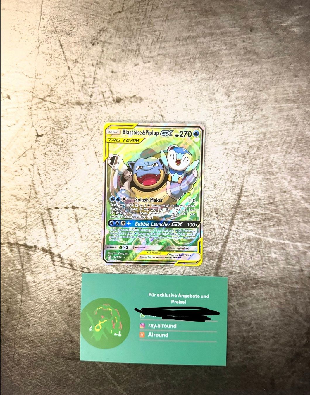 Pokémon Sammelbilder & Trading cards: Pokemon Blastoise & Piplup TAG TEAM GX ENG – Gebraucht aus Basel von ray.alround