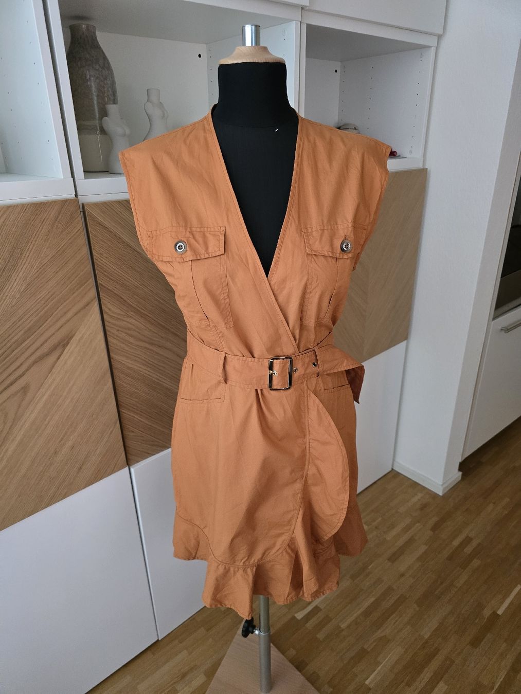 Pinko Vestiti: Pinko Kleid, Orange, Wickeloptik – Usato da Zürich venduto da ale_bg2x