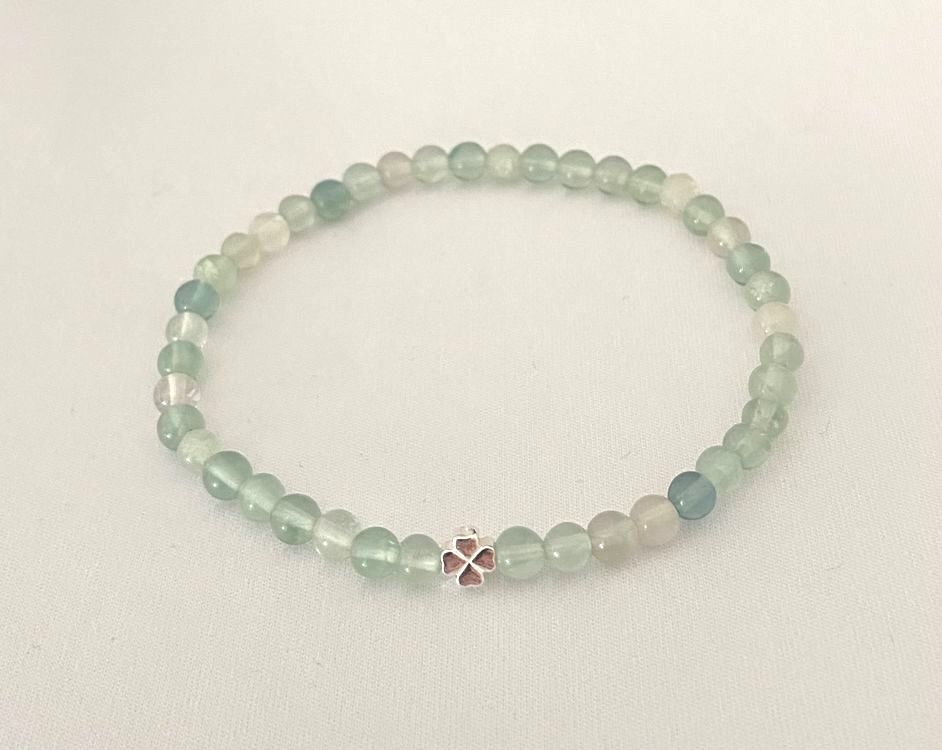 Bracciali & Braccialetti: Edelstein Armband Fluorit mit Silber auf Mass – Nuovo e nell'imballaggio originale da Zuzwil SG venduto da Lemliskat