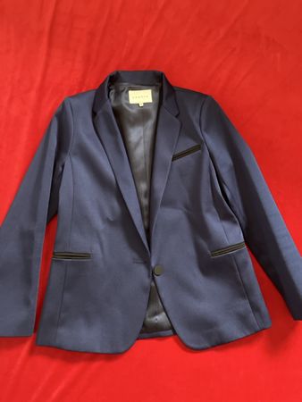 Sandro Damen Blazer, Grösse 40, Dunkelblau-Top für den Herbs