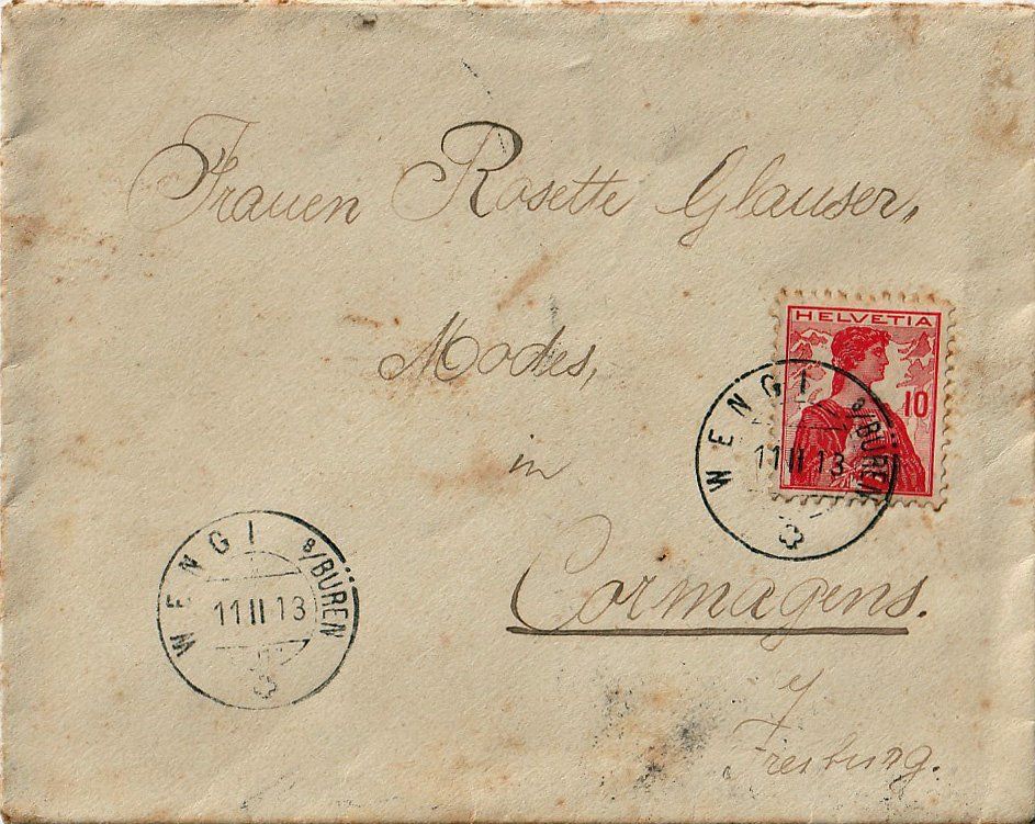 Tutti i francobolli: 1909 4 x ZNr. 120 auf Brief – Usato da Arlesheim venduto da gaugi43