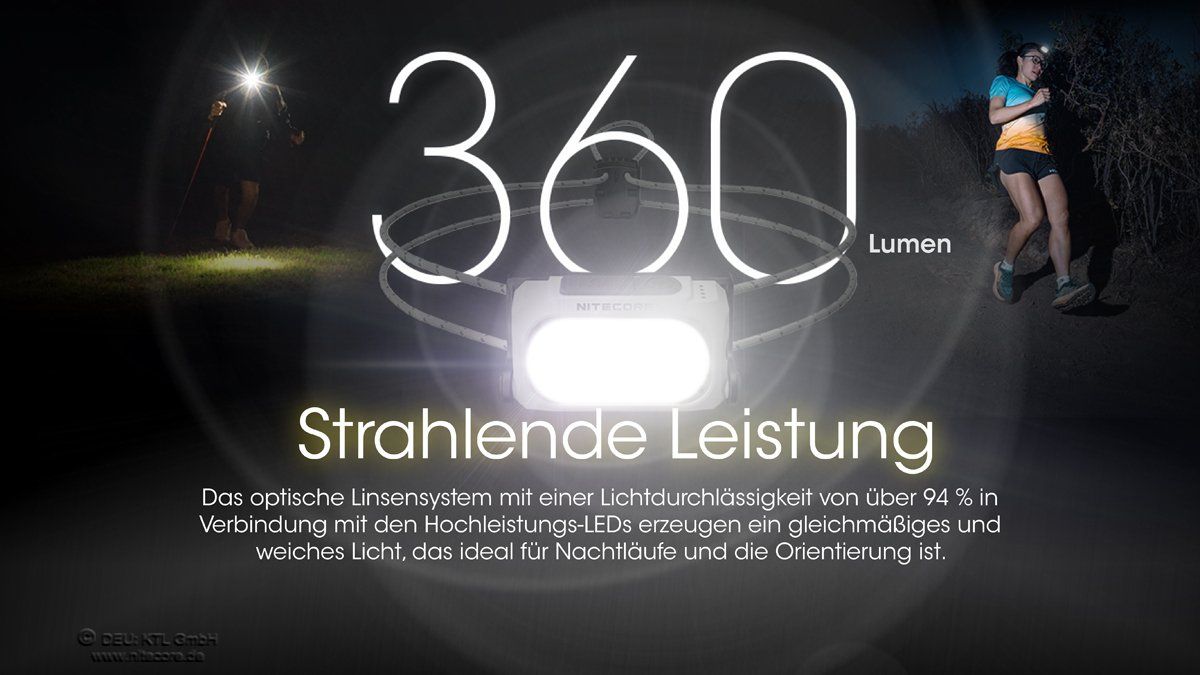 NiteCore Lampade: LED-Kopflampe Nitecore NU21 schwarz – Nuovo e nell'imballaggio originale da Grüningen venduto da Prolumin 4