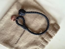 Bottega Veneta Armband Leder schwarz Damen, neu