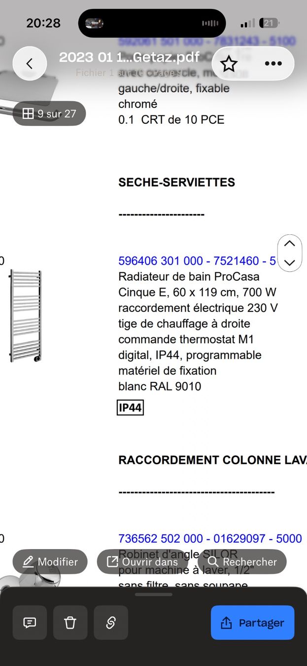 Handtuchhalter: Sèche-serviettes électrique ProCasa Cinque E 700W (NEUF) – Neu und originalverpackt aus Begnins von Mathieu.Mathieu 1