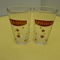 Trinkgläser Glas Trinkglas MAGGI Werbeglas Vintage Design