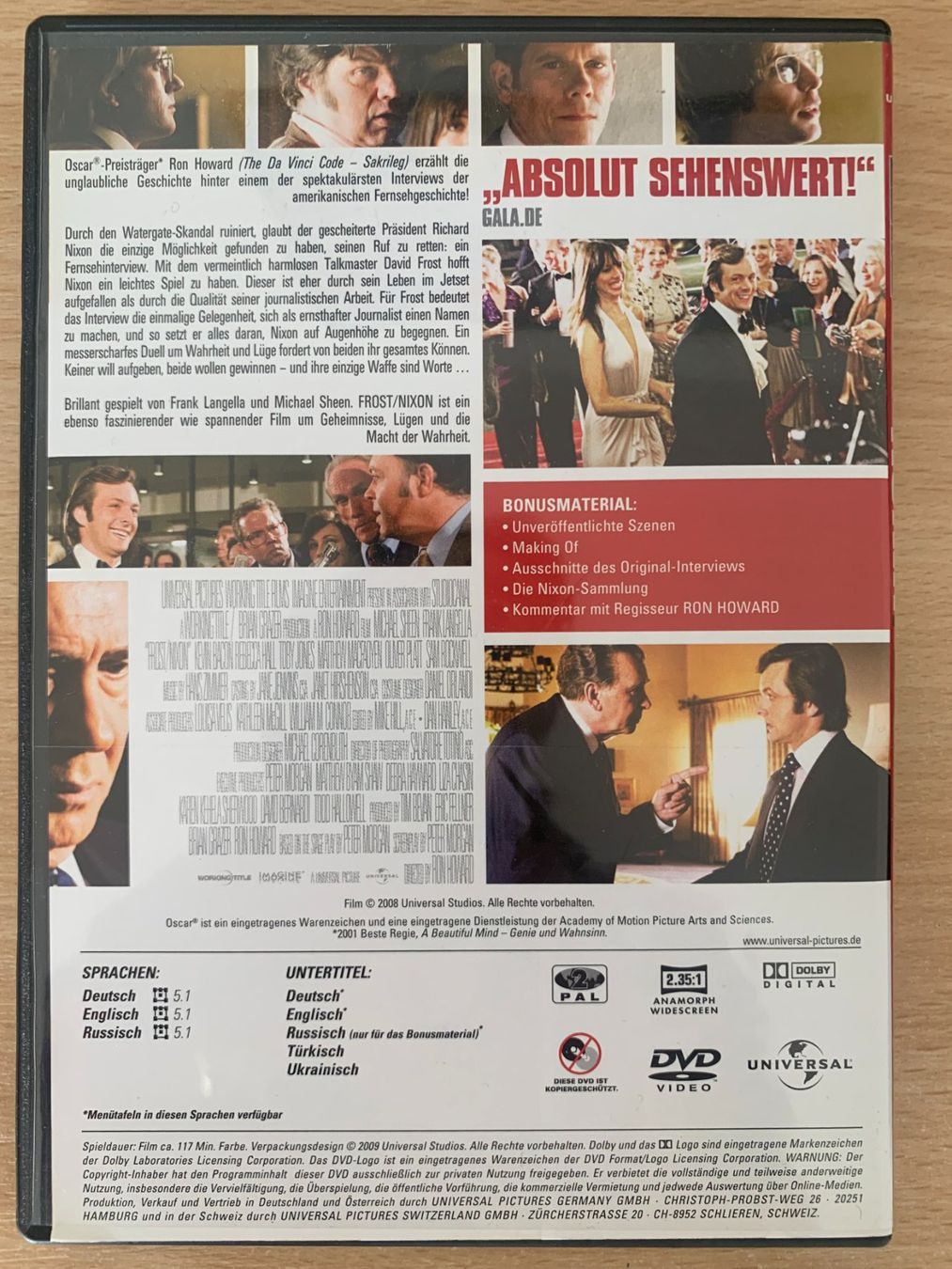Tutti i DVDs: Nixon / Frost – Usato da Zürich venduto da recordman01 1