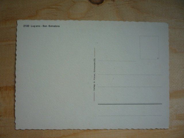 Cartoline postali: Lugano - San Salvatore, 2100 – Usato da Rieden SG venduto da Brockehuesli 1