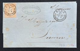 FALTBRIEF STRUBEL BERN FILIAL-POSTBUREAU 1862