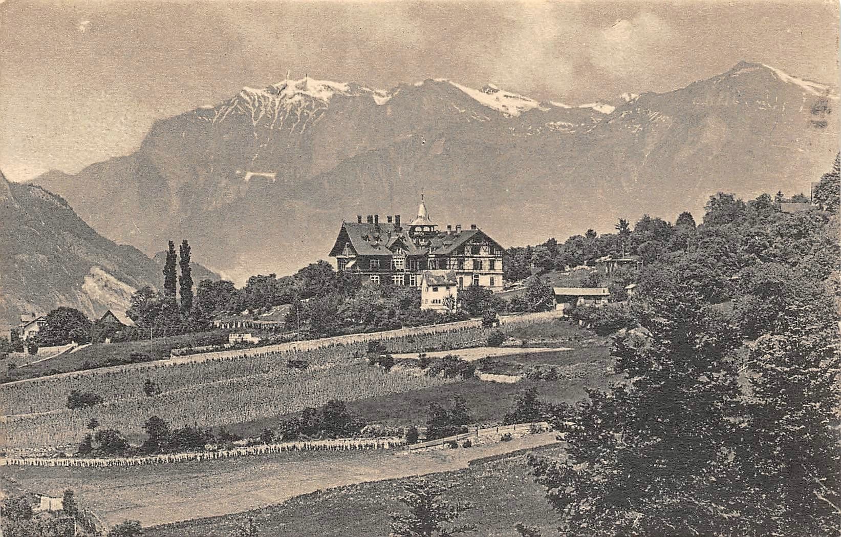 Cartoline postali: Chur, Villa Fontana – Usato da Ottikon b.Kemptth. venduto da Neptun1974