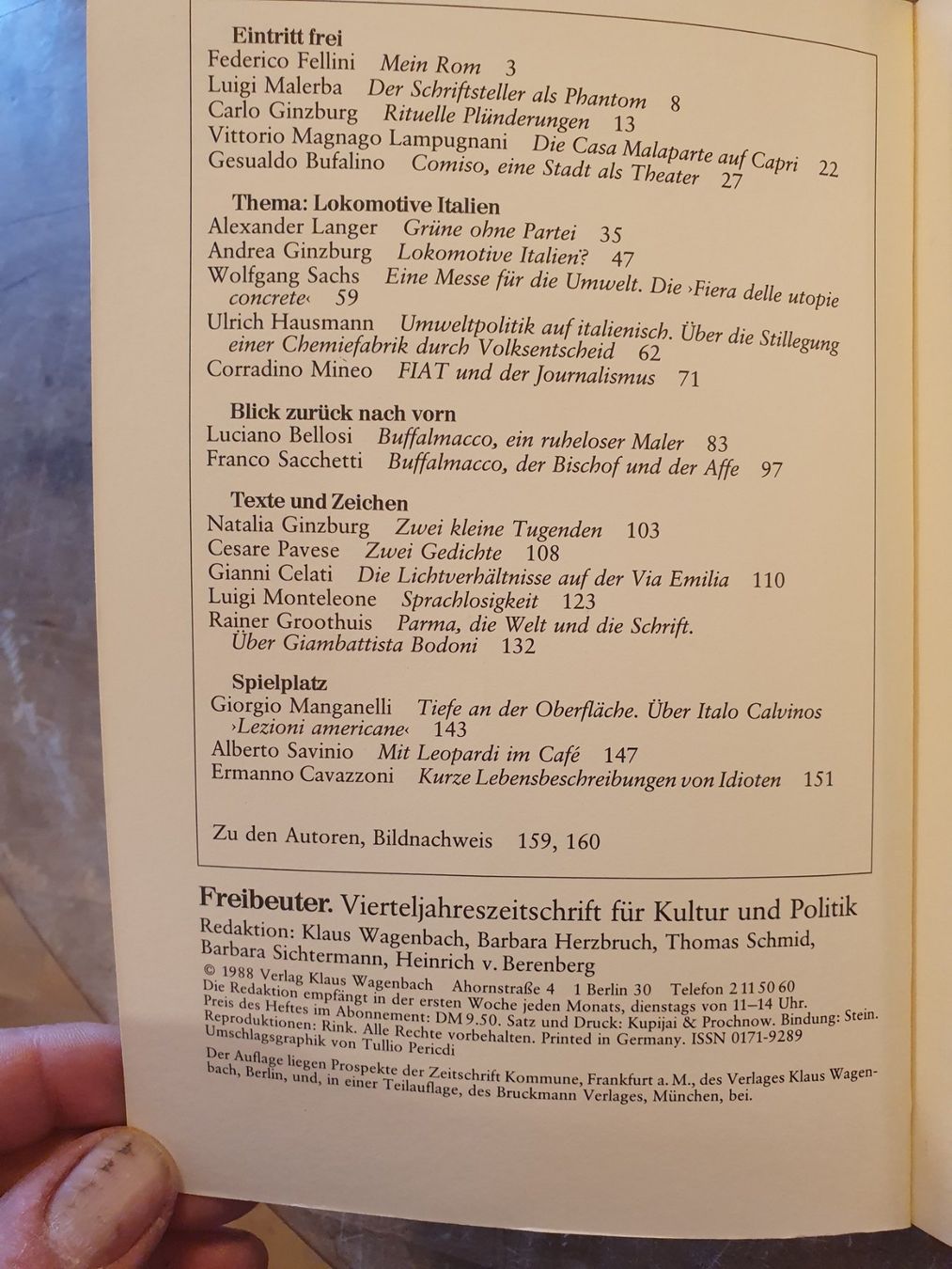 Bücher: Freibeuter 37 - Wagenbach - Wagenbach – Gebraucht aus Zürich von loosebone 1