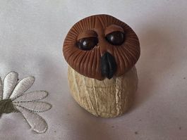 Eule Fkgur Klein Naturstein Handgemacht und einzigartig