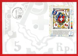 1999/2000 2 FDC Blöcke NABA I + II St. Gallen SBK 24.--