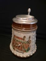 Bierkrug Nürnberg Zinn-Deckel Handarbeit Germany Sammlerkrug