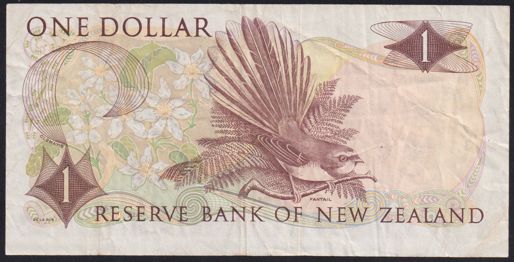 Banknoten: Neuseeland 1 Dollar 1967 – Gebraucht aus Brugg AG von banknoten_muesli 1