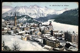 St. Moritz-Dorf, Teilansicht im Winter