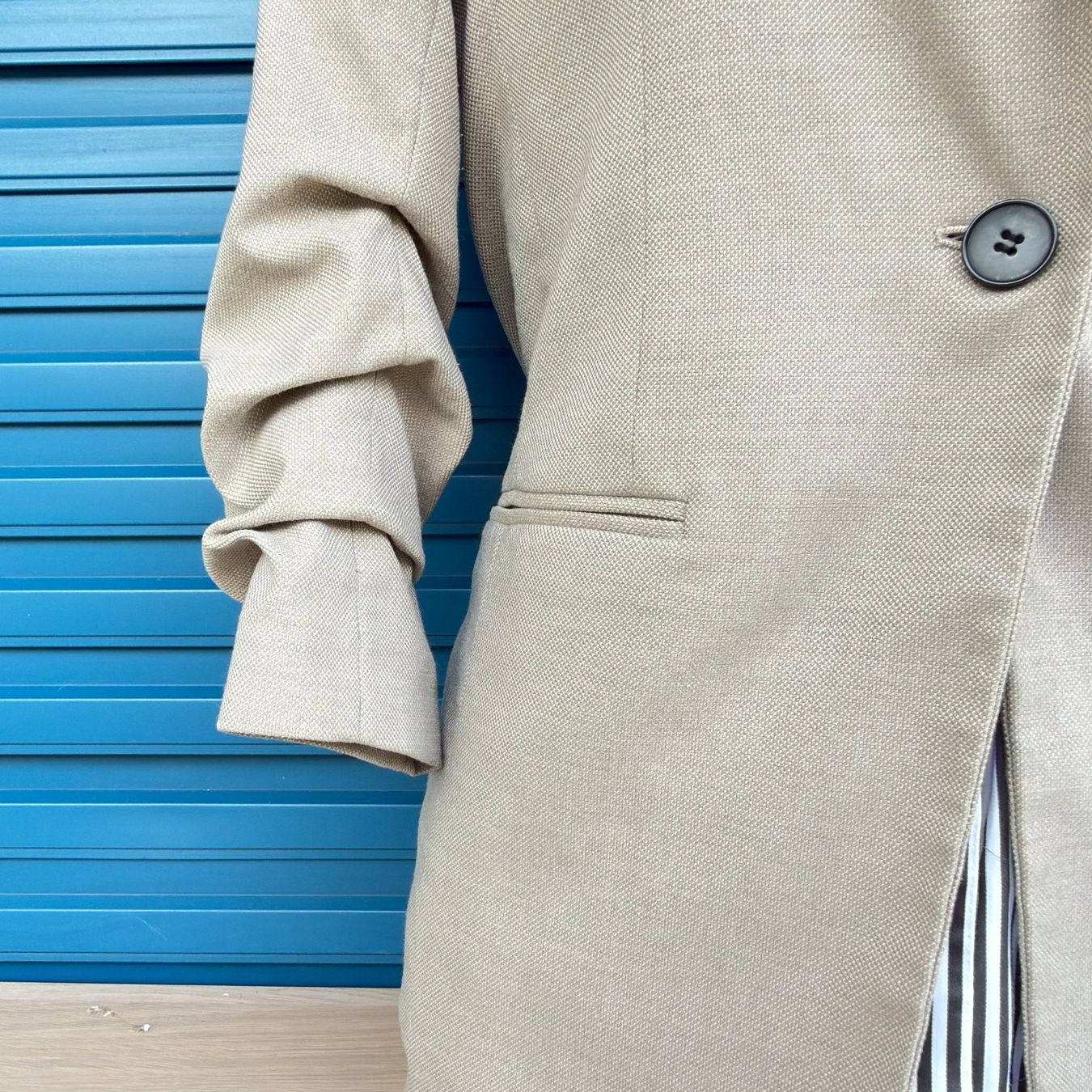 H&M Vestes: Superbe blazer long H&M beige – D'occasion à Thônex par BrYu 5