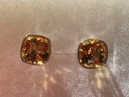 Ohrstecker 18k gelbe Aquamarine (Goldberyll/Heliodor)4.46ct
