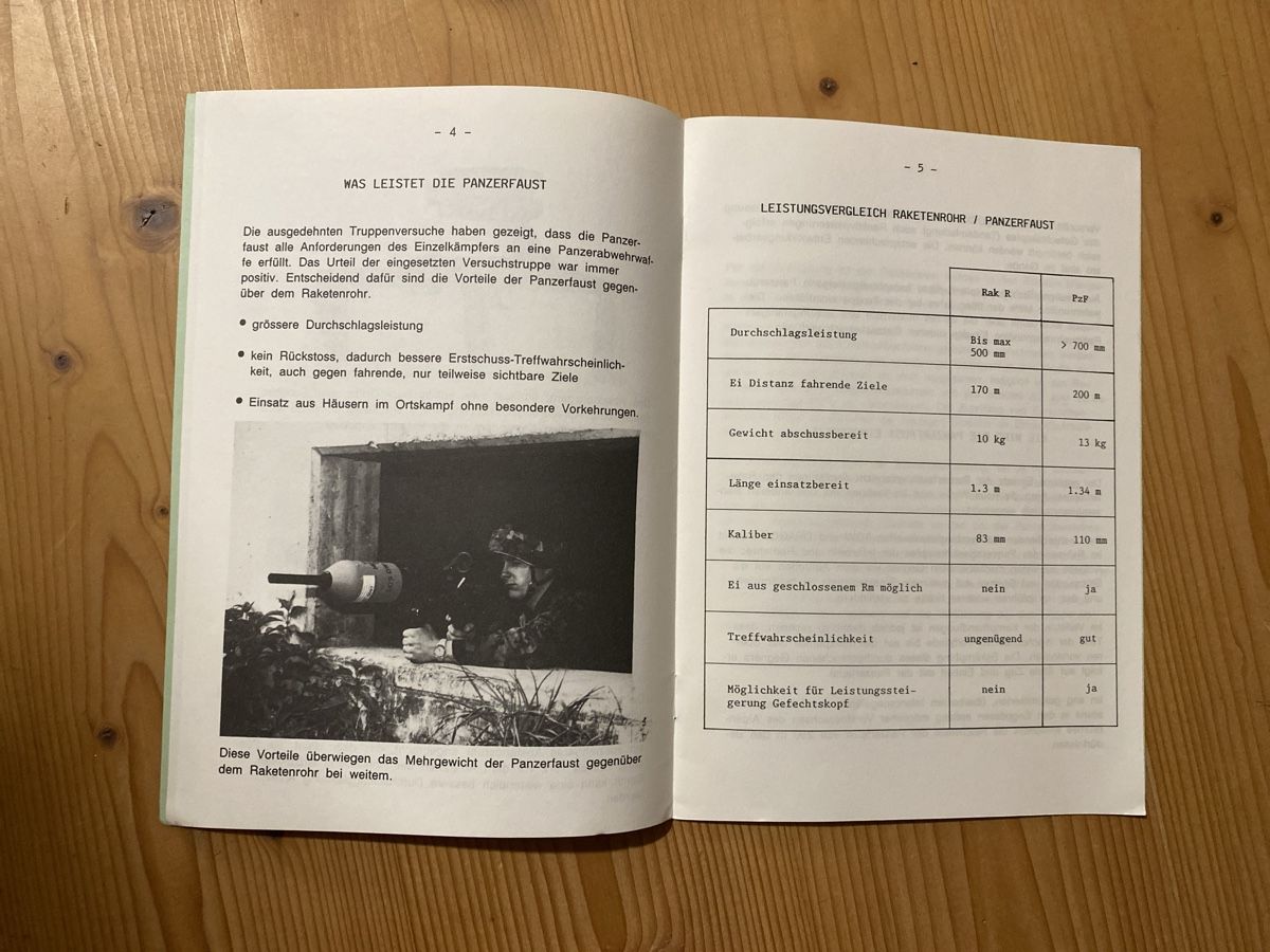 Libri: Reglement Behelf Panzerfaust Waffenchef Infanterie – Usato da Gelterkinden venduto da Waedi4 3