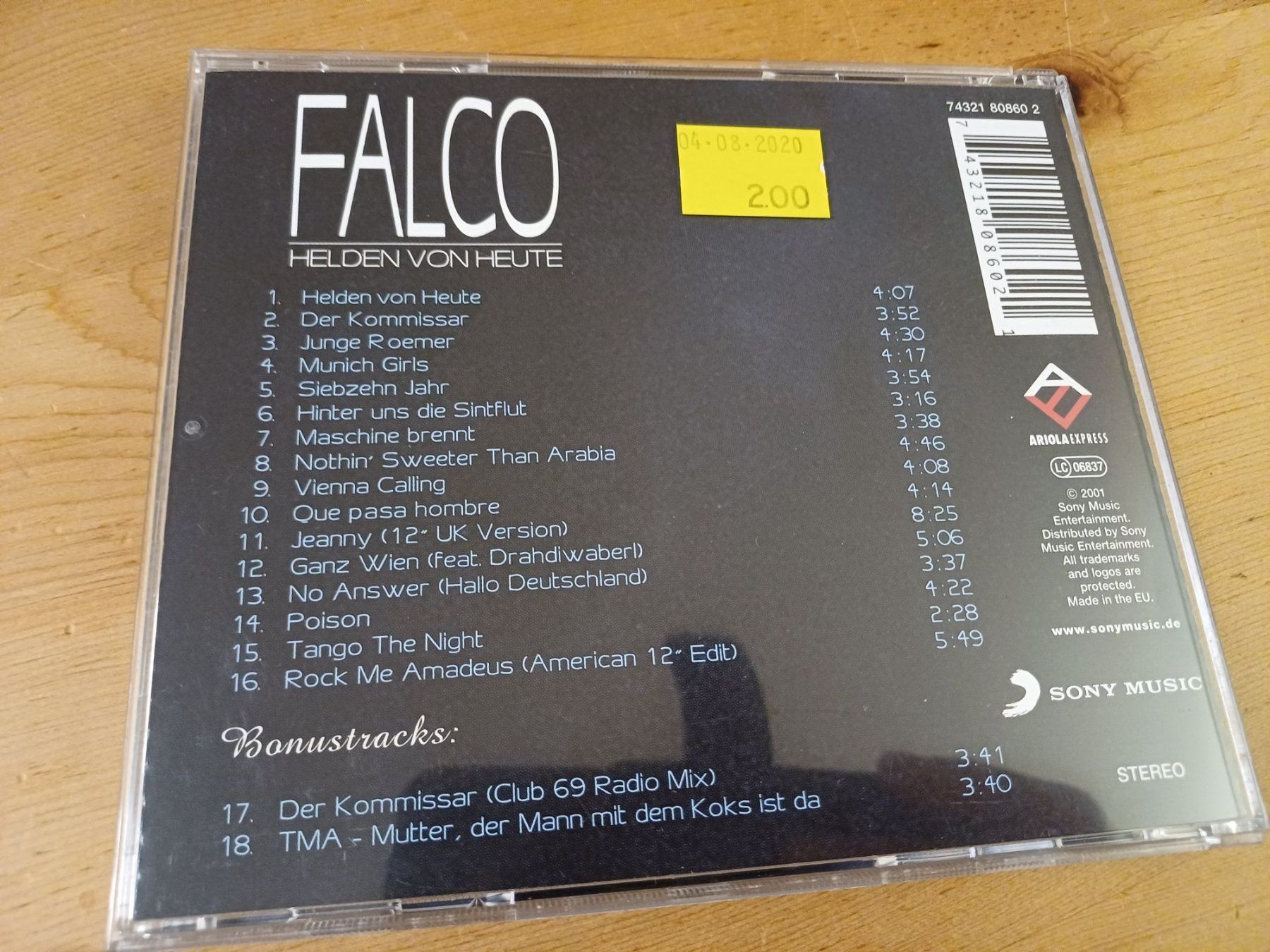 CD: Falco - Helden von heute inkl. Bonustracks – Usato da Jona venduto da Rreto71 1