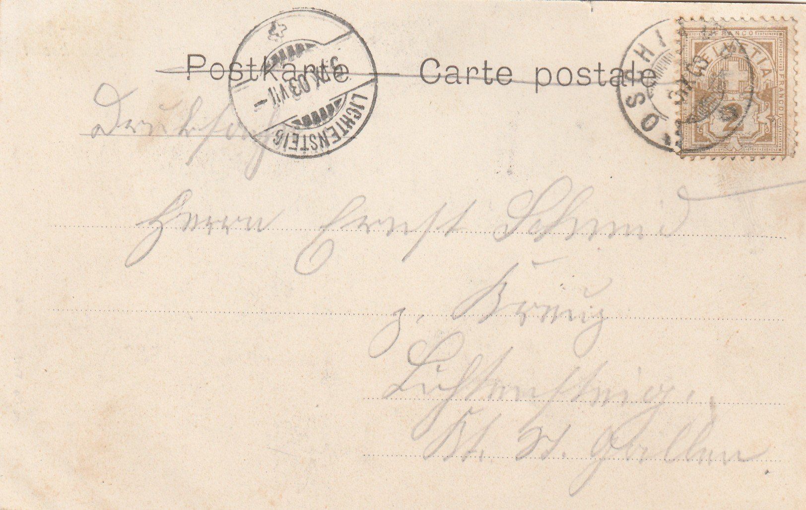 Cartoline postali: 3 verschiedene Ansichtskarten von der Albula Bahn1903 – Usato da Rupperswil venduto da Ema10 3