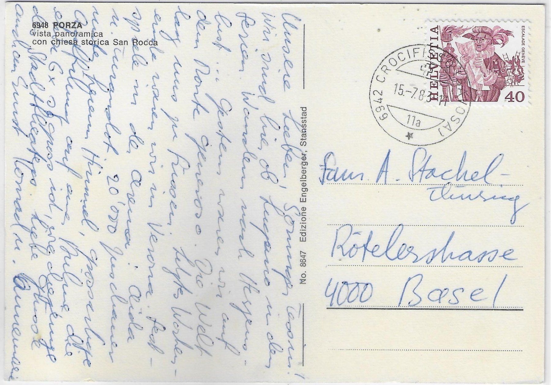 Cartoline postali: Porza TI - Multiview – Usato da Ettingen venduto da Kartenplanet 1