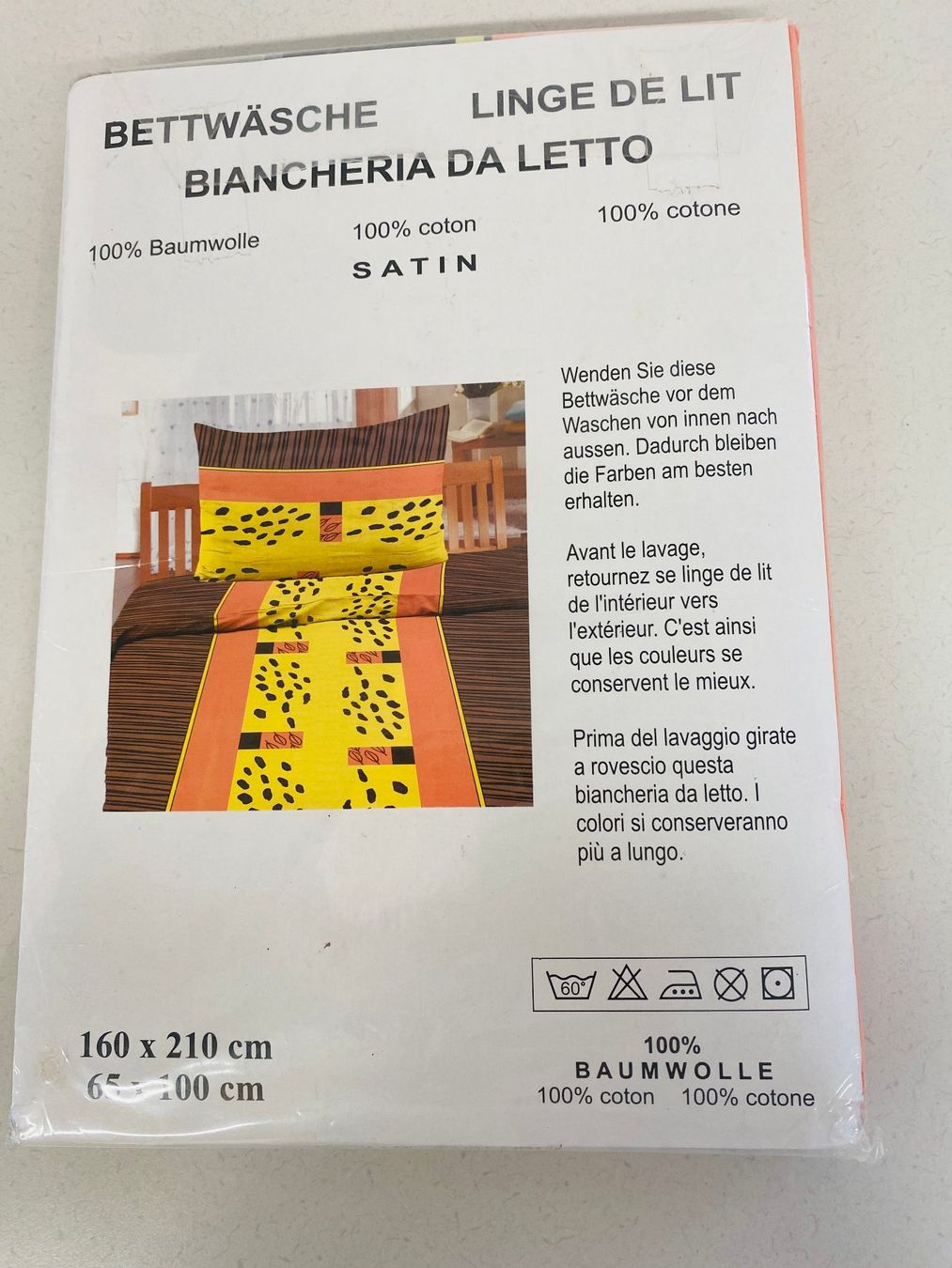 Biancheria da letto: Bettwäsche Set, 100% Baumwolle/Satin – Nuovo e nell'imballaggio originale da Niederhelfenschwil venduto da Chleeblatt1938 2