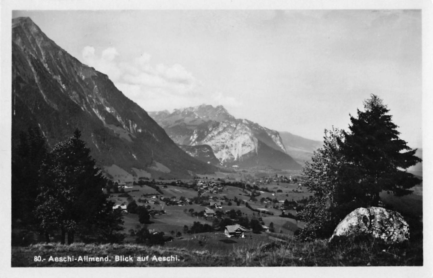 Ansichtskarten: Gruss aus AESCHI - Allmend – Gebraucht aus Winterthur von SchatzchischtliWinti