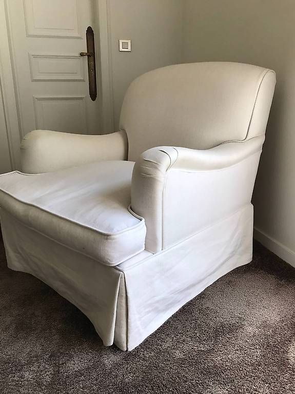 Poltrone: Grand fauteuil en tissu blanc – Usato da Chernex venduto da lar_w99f