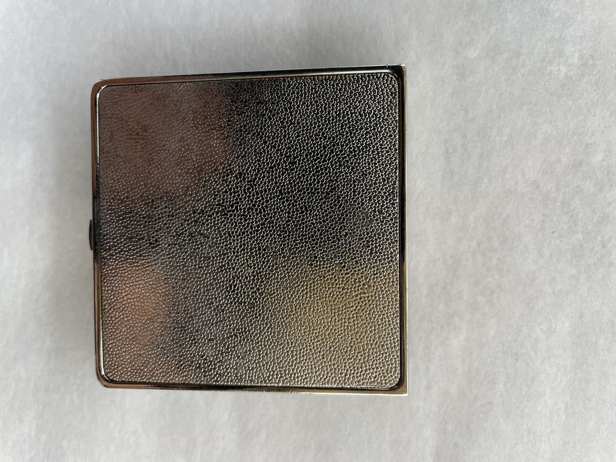 Specchi: Vintage Mirror Case vanity case black with rhinestones – Usato da Zürich venduto da MISSYS-WONDERBAG 2