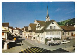 Schüpfheim (LU) Dorfstrasse - SHELL-Tankstelle - um 1960