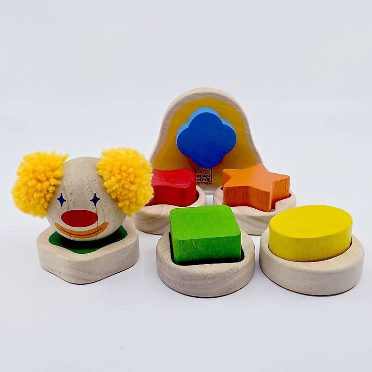Plantoys Giocattoli: Clown à empiler en bois neuf – Nuovo e nell'imballaggio originale da Grandson venduto da Nouvelle-ere 2
