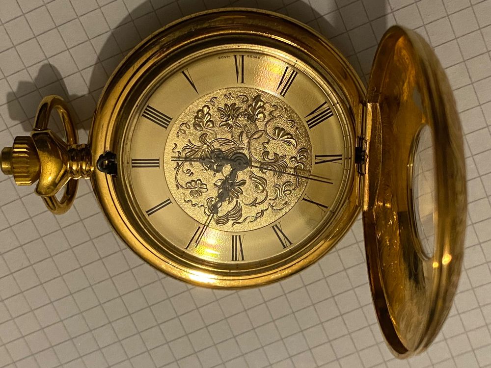 Taport Superman Bronze Taschenuhr Antik - Mit Gravur & Geschenkverpackung