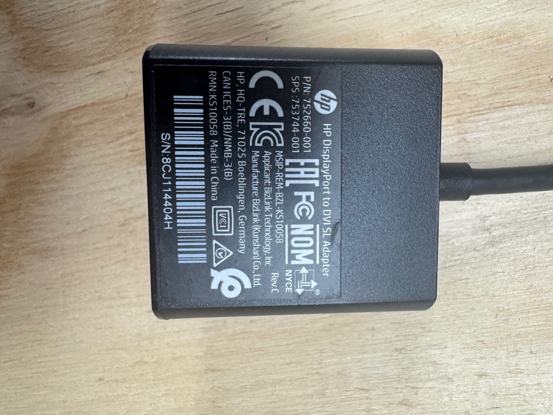 Hewlett Packard Unità & Adattatore: HP DisplayPort zu DVI Adapter – Usato da Steinhausen venduto da Schuwies 2