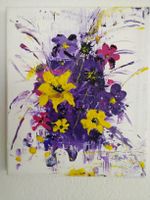 Floral Explosion, Abstrakter Blumenstrauss 25 cm x 30 cm