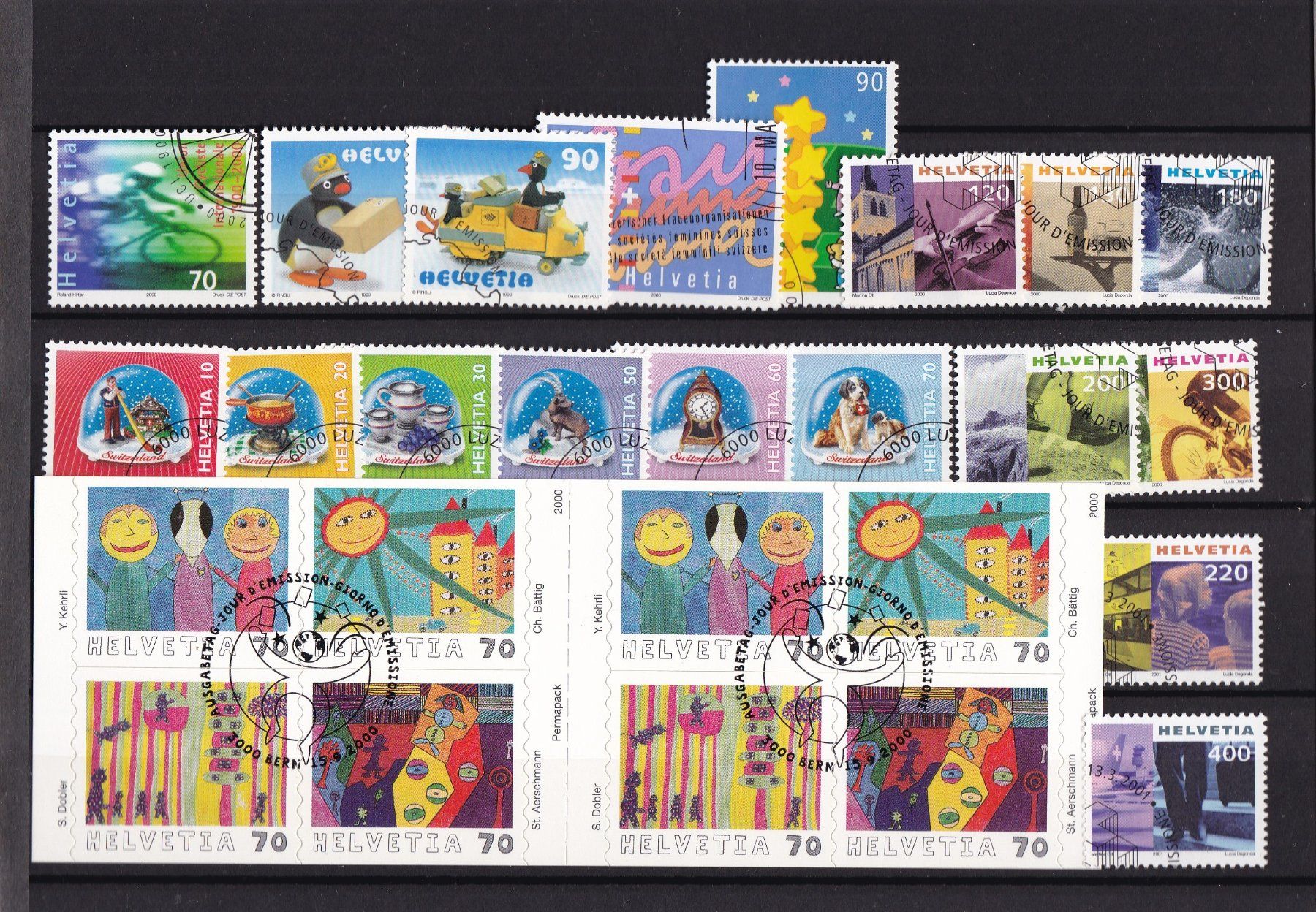 Tutti i francobolli: CH Briefmarken-Steckkarten, bunt gemischt – Usato da Münchwilen AG venduto da Nesar 3