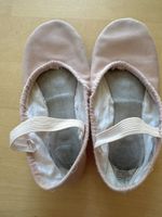 Ballettschuhe rosa Stoff mit Ledersohle gebrauchter Zustand