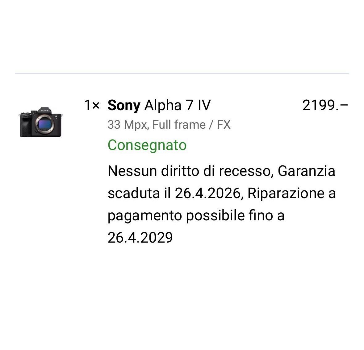 Sony Fotocamera: Sony Alpha 7 IV con accessori – Usato da Melano venduto da Vintage-Life 9