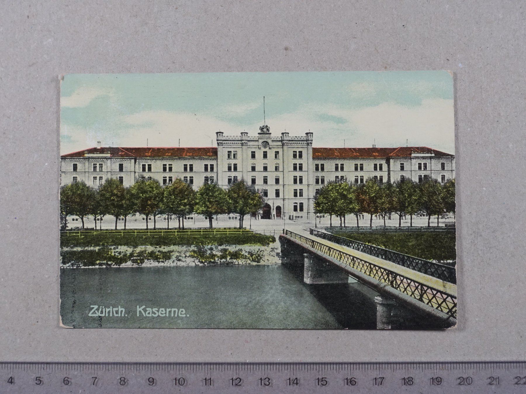Cartoline postali: Zürich, 1915, Feldpost, Kaserne – Usato da Lenzburg venduto da fh1