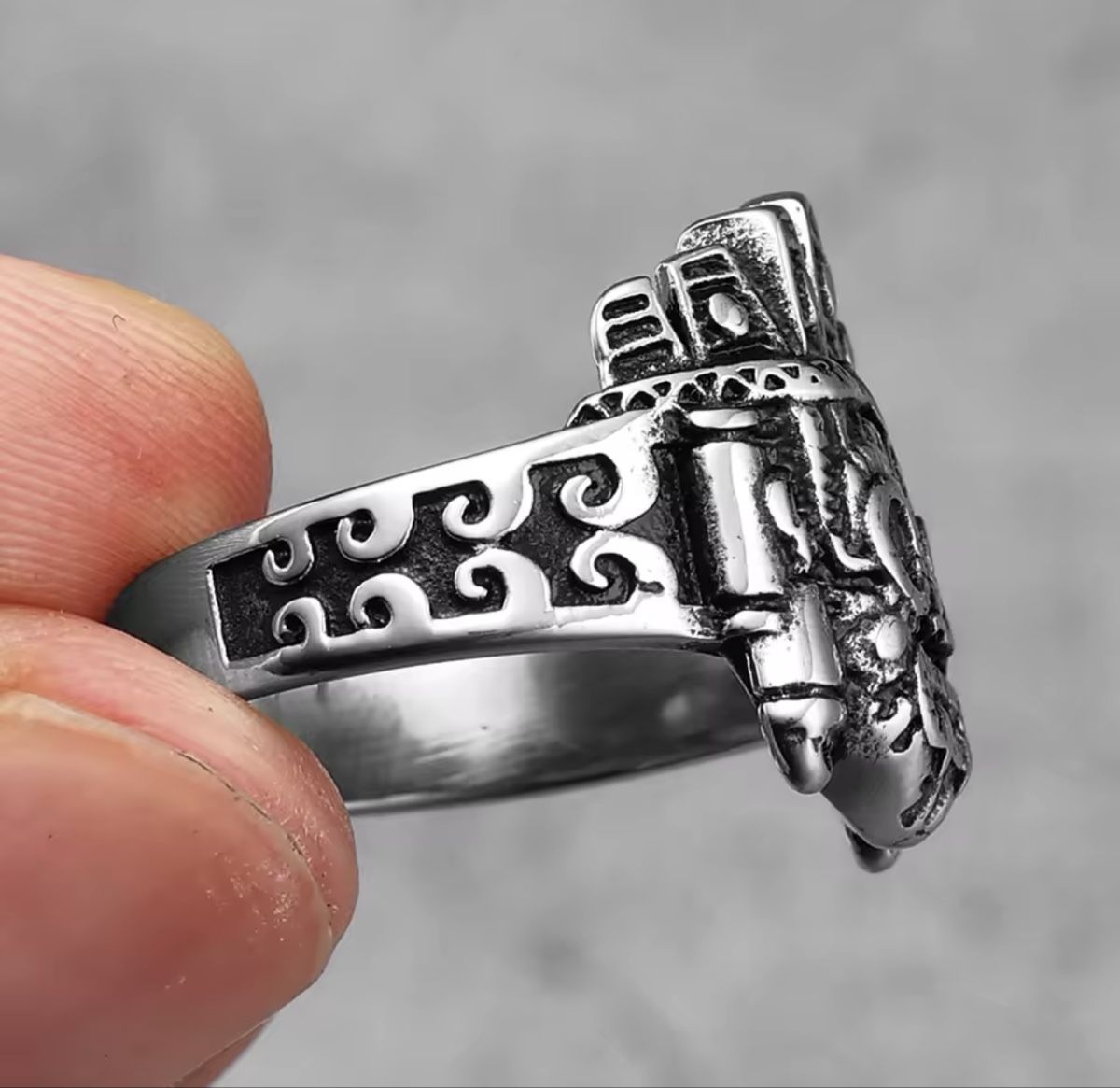 Anelli: Skull Men Rings from Stainless Steel – Nuovo e nell'imballaggio originale da Aarburg venduto da StavFashion 3