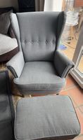 IKEA STRANDMON Ohrensessel mit Hocker