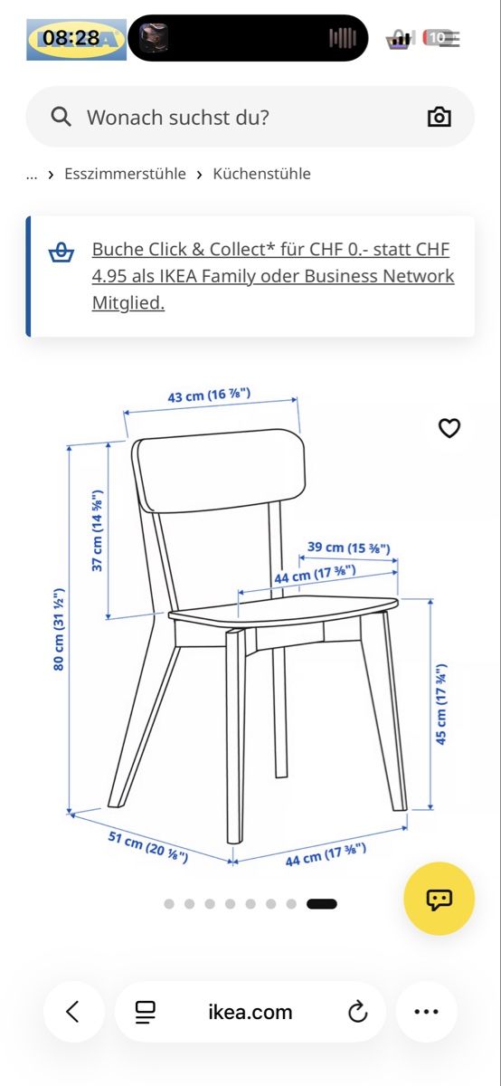 Ikea Sedie: 4 x Stuhl IKEA Lisabo schwarz – Nuovo (secondo la descrizione) da Zürich venduto da lou_8j9v 2