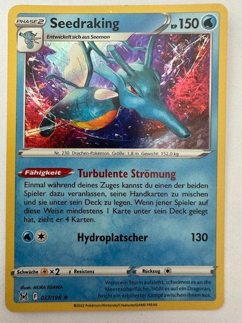 Pokémon Carte collezionabili: Seedraking - Holo - Pokemon – Nuovo (secondo la descrizione) da Nussbaumen AG venduto da Pika-Shop