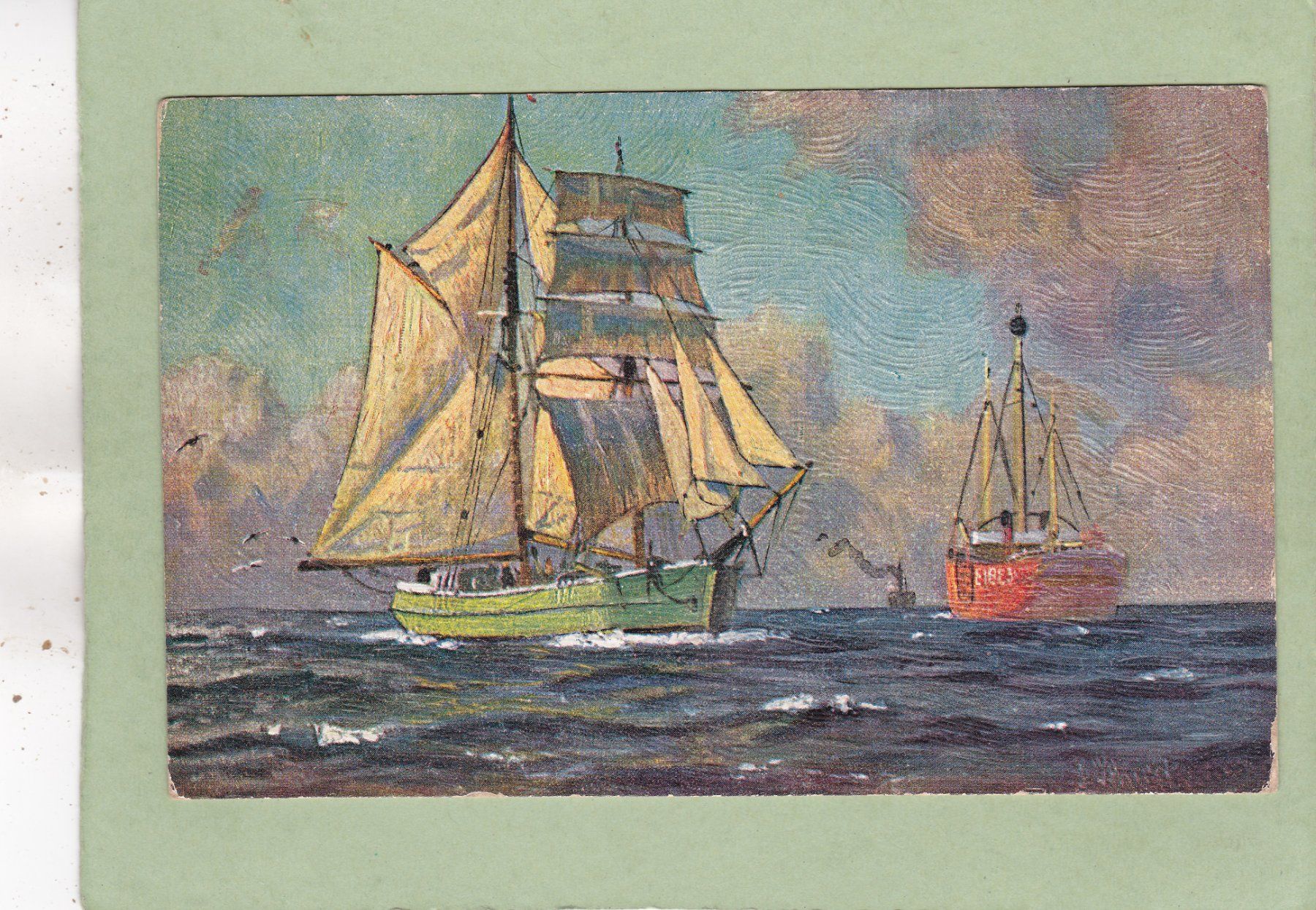 Cartes postales: Kitsch Schiffe 1929 – D'occasion à Herisau par Lisegrat2008