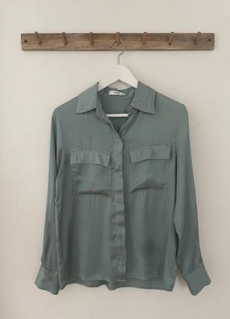 Satinbluse, Mango, Gr.XS