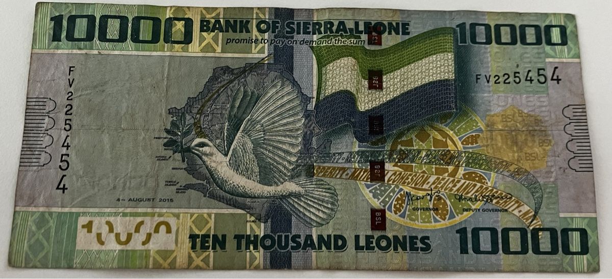Banconote: Sierra Leone 10‘000 Leones 2015 – Usato da Algetshausen venduto da Carrhard
