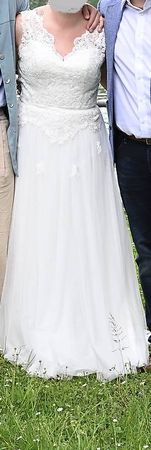 Wunderschönes Hochzeitskleid A-Linie Grösse 40/42
